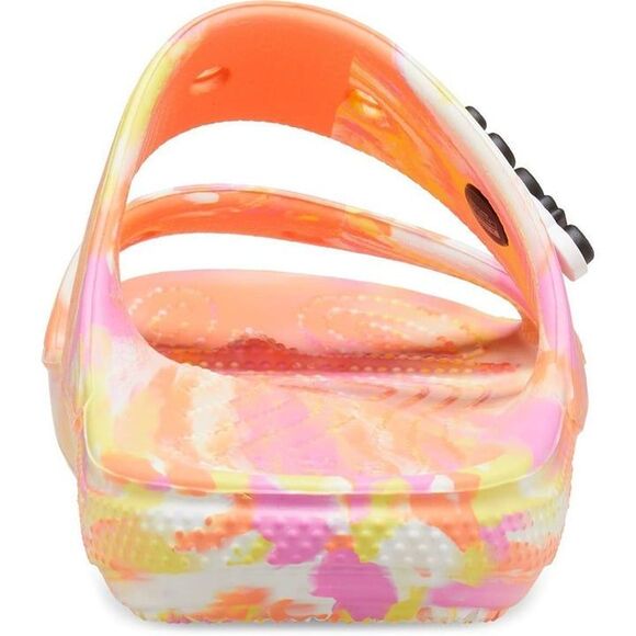 Crocs Classic Marbled Slides - Orange - Unisex Size m13 - New - Picture 6 of 8